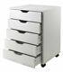 Halifax Storage/organization 5 Drawer White Accent Furniture Cabinet Display New