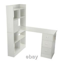 Home Computer Desk Table Cube Storage Unit Display Shelves Bookcase With4 Drawers