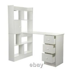 Home Computer Desk Table Cube Storage Unit Display Shelves Bookcase With4 Drawers