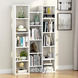 Home Office 5-Shelf Bookcase Rack Display Organizer with 14 Open Storage Space