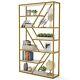 Home Office Display Shelf Storage Organizer White+gold Bookshelf For Living Room