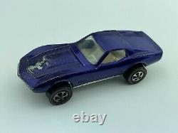 Hot Wheels Redline CUSTOM CORVETTE Purple US White Int EX/NM STORE DISPLAY CAR