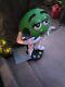 Huge M&m Store Display Green Girl In White Go-go Boots Figure On Wheels M&m's