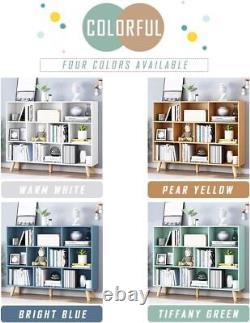 IOTXY Wooden Open Shelf Bookcase3-Tier Floor Standing Display Cabinet Rack White
