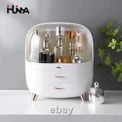 Ihuiniya Modern Makeup Storage Organizer Box Cosmetics Storage Display Rack with