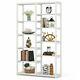 Industrial 10-open Shelf Etagere Bookcase With Rustic Finish Display Shelf Storage