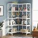 Industrial L-shaped Bookcase Etagere Bookshelf Open Display Rack Storage Shelves