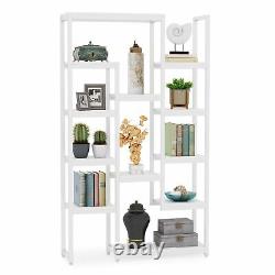 Industrial-chic Look Bookshelf and Bookcase Home 12 Open Shelf Display Storage