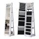 Jewelry Armoire 360° Rotating, Jewelry Storage With Full-length Mirror, Lockable