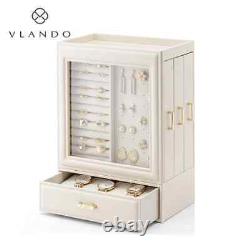 Jewelry Box Organizer with Drawers Necklace Ring Earring Display Storage Holder
