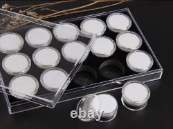 Jewelry Gemstone Display Case Foam Round Gem Jar Liner Storage Tray Insert
