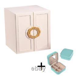 Jewelry Organizer Box Display 5 Layer PU Leather Drawer Storage Box Cases