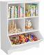 Kid Bookshelf Bookcase Wooden Book Storage With 5 Storage Organizer Book Display
