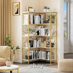 L-Shaped Corner Storage Shelves Etagere Bookcase Bookshelf Open Display Rack