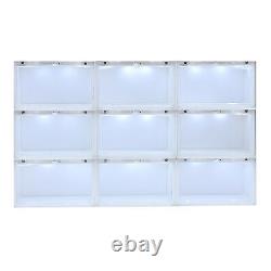 LED Shoe Box Stackable Light Up Sneaker Display Collection Storage Organizer XL