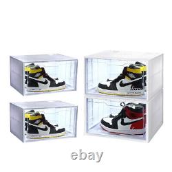 LED Shoe Box Stackable Light Up Sneaker Display Collection Storage Organizer XL