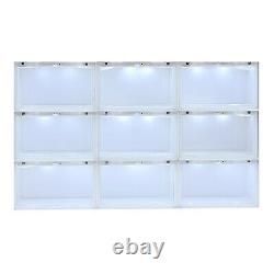 LED Shoe Box Stackable Light Up Sneaker Display Collection Storage Organizer XL