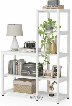 Ladder Corner Display Rack Storage Shelf, 5-Tier Bookshelf Etagere Bookcase