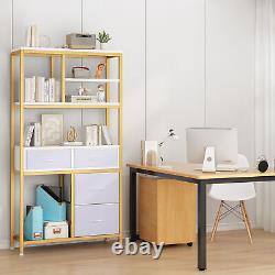 Large 6 Tier Bookshelf Modern Bookcase Display Rack and Storage Shelf Cabinet