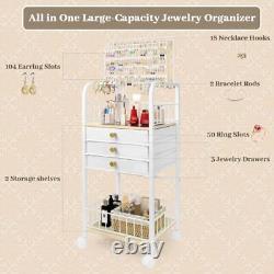 Large Jewelry Holder Organizer, Jewelry Display Stand with 3 Jewelry Box
