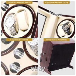 Luxury Automatic Rotation 8+5 Watch Winder Box Display Box Storage Case Wooden