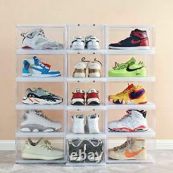 Magnetic Shoe Storage Box Drop Front Sneaker Case Home Container For AJ Display