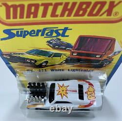 Matchbox Superfast Blister Pulled From Store Display III White Lightening Mint