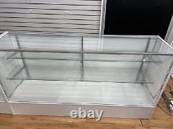 Merchandise White Display Show Case Retail Store Fixture with Lights