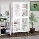 Metal Storage Cabinet With Four Glass Door Tall Curio Display Cabinet