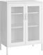 Metal Storage Cabinet With Mesh Doors, Steel Display Cabinets With Adjustable Sh