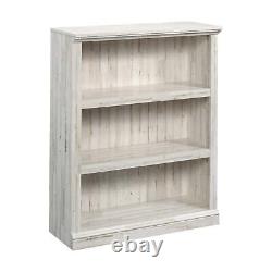 Miscellaneous Storage 3-Shelf Bookcase, White Plank Finish