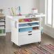 Mobile Arts & Craft Furniture Crafting Storage Organizer Sewing Workstation New