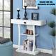 Modern 1-drawer Console Table Home Office Accent Storage Display End Stand White