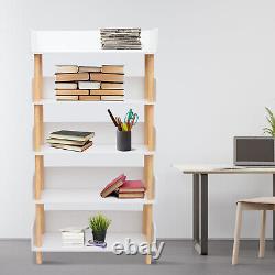Modern 5 Tier Corner Bookshelf Storage Rack Plant Display Stand Skinny Furniture