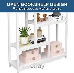 Modern Bookcase 10 Open Display Book Shelves Home Office Storage Organizer