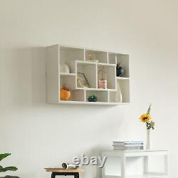 Modern Bookcase Wall Mount and Freestanding Storage For Decoration Display