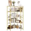 Modern Corner Bookcase Bookshelf 5-tier Etagere Storage Shelves Display Rack