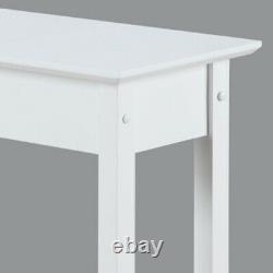 Modern Flip Top Side Accent Table Narrow Display Shelf Concealed Storage White