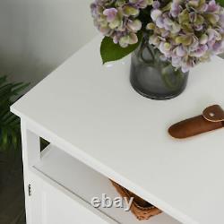 Modern Hutch Wooden Kitchen Storage Cabinet Display Shelves Buffet Table White