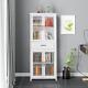 Modern Kitchen Pantry Living Room Cabinet Storage Cupboard With Drawer Glass Door