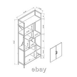 Modern Seven Open Shelves Storage Organizer Display Cabinet For your Living Room