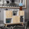 Modern Storage Buffet Kitchen Sideboard Tv Cabinet With Display Stand And Door