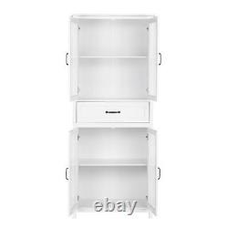 Modern Style Free Standing Kitchen Pantry Storage Cabinet Display Door Cabinet