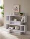 Modern Two-tier White Bookcase Display Cabinet