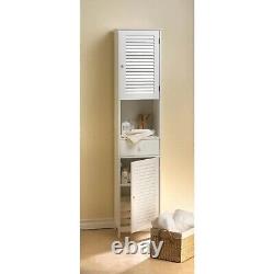 Nantucket Tall Cabinet Home Office Bathroom Storage Pullout Drawer Display Shelf