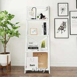 POWER BANK SOFA 4-Tier Shelf Bookshelf Bookcase Storage Display Shelf White