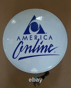 RARE AOL America Online Double-Sided Lighted Store Sign Display 1990's Internet