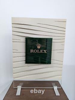 ROLEX STANDING ACRYLIC WHITE WAVES STORE DISPLAY 28 H x 20 W