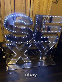 Rare HUGE Victorias Secret SEXY LED Light UP Store Display SIGN PINK MIRROR WoW