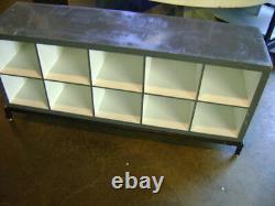 Retail Grey & White Cube Storage Display Table Cabinet Set 2
